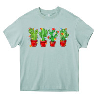 Arona Christmas Cactuses Heavy Core Tee - MaliasSmallBusiness