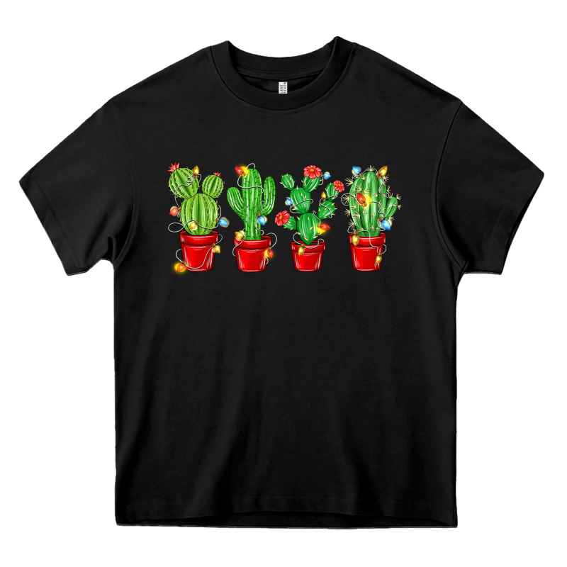Christmas Cactuses Heavy Core Tee by MaliasSmallBusiness | Teevron