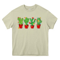 Mossy Christmas Cactuses Heavy Core Tee - MaliasSmallBusiness
