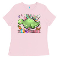 Bubblegum Pink easter stegosaurus delight Ladies Tee - LillyAllenDesigns