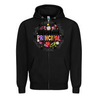 Black Principal Assistant Zipper Hoodie - CowhideDigitalArt