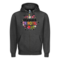 Charcoal Heather Principal Assistant Zipper Hoodie - CowhideDigitalArt