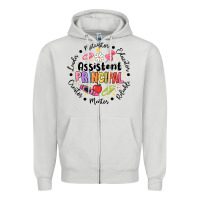 Dove Grey Principal Assistant Zipper Hoodie - CowhideDigitalArt