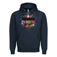 Navy Principal Assistant Zipper Hoodie - CowhideDigitalArt
