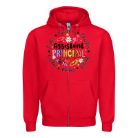 Red Principal Assistant Zipper Hoodie - CowhideDigitalArt