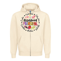 Sandshell Principal Assistant Zipper Hoodie - CowhideDigitalArt