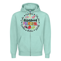Seafoam Principal Assistant Zipper Hoodie - CowhideDigitalArt