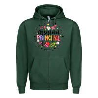 Sports Green Principal Assistant Zipper Hoodie - CowhideDigitalArt