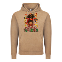 Vintage Coffee santas favorite school bus driver afro messy bun Vintage Hoodie - texasbilliewilder