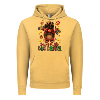 Vintage Mustard santas favorite school bus driver afro messy bun Vintage Hoodie - texasbilliewilder