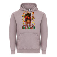 Vintage Zinc santas favorite school bus driver afro messy bun Vintage Hoodie - texasbilliewilder