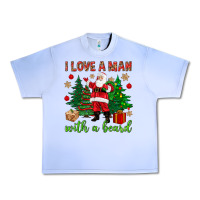 Grape Ice I love a man with a beard Christmas Urban Heavy Tee - NancyCooperArtShop