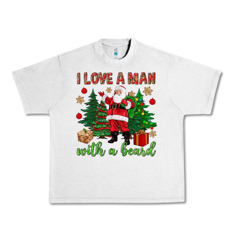 I Love A Man With A Beard Christmas Urban Heavy Tee by NancyCooperArtShop | Teevron