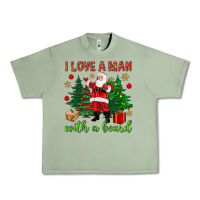 Oil Green I love a man with a beard Christmas Urban Heavy Tee - NancyCooperArtShop