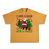 Peanut Butter I love a man with a beard Christmas Urban Heavy Tee - NancyCooperArtShop