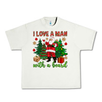 Pistachio I love a man with a beard Christmas Urban Heavy Tee - NancyCooperArtShop