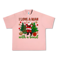 Salmon I love a man with a beard Christmas Urban Heavy Tee - NancyCooperArtShop