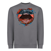 Storm American flag lips 4th of july Heavyweight Sweatshirt - FaDigitalArtStudio