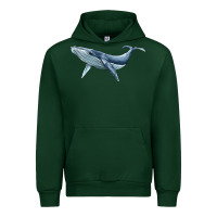 Forest Green humpback whale Urban Hoodie - BarkalooDesign