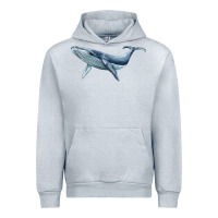 Heather Grey humpback whale Urban Hoodie - BarkalooDesign