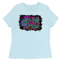 Baby Blue halloween background Ladies Tee - RanaPortraitStore