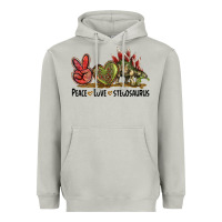 Moon Dust Peace Love Stegosaurus Heavyweight Hoodie - LillyAllenDesigns