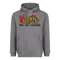 Storm Peace Love Stegosaurus Heavyweight Hoodie - LillyAllenDesigns