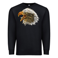 Black Bald Head Eagle Premium Sweatshirt - LillyAllenDesigns