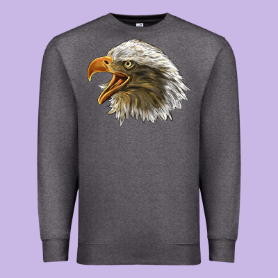 Bald Head Eagle Premium Sweatshirt Designed By Lillyallendesigns