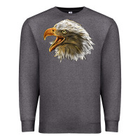 Charcoal Heather Bald Head Eagle Premium Sweatshirt - LillyAllenDesigns