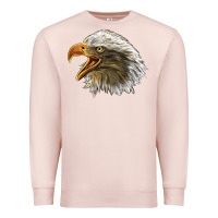 Pale Pink Bald Head Eagle Premium Sweatshirt - LillyAllenDesigns