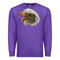 Purple Bald Head Eagle Premium Sweatshirt - LillyAllenDesigns