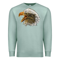 Seafoam Bald Head Eagle Premium Sweatshirt - LillyAllenDesigns