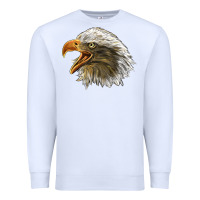 White Bald Head Eagle Premium Sweatshirt - LillyAllenDesigns