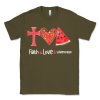 Army Green Faith Love Watermelon Classic Tee - Bettercallsaul