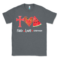 Charcoal Heather Faith Love Watermelon Classic Tee - Bettercallsaul