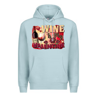 Blue Mist Wine İs My Valentine Fa Premium Hoodie - FaDigitalArtStudio