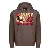 Coffee Wine İs My Valentine Fa Premium Hoodie - FaDigitalArtStudio