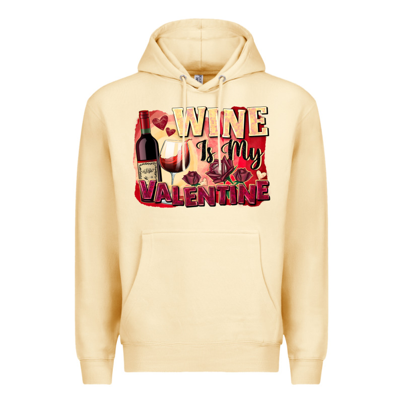 Wine İs My Valentine Fa Premium Hoodie by FaDigitalArtStudio | Teevron