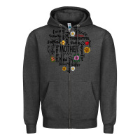 Charcoal Heather Mother Zipper Hoodie - CowhideDigitalArt