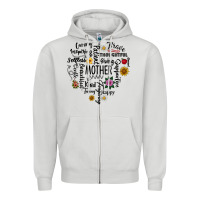Dove Grey Mother Zipper Hoodie - CowhideDigitalArt
