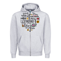 Heather Grey Mother Zipper Hoodie - CowhideDigitalArt
