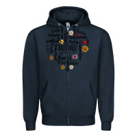 Navy Mother Zipper Hoodie - CowhideDigitalArt
