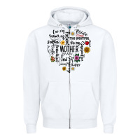 White Mother Zipper Hoodie - CowhideDigitalArt