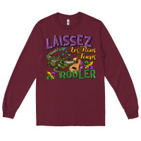 Burgundy laissez les bons temps rouler Long Sleeve Tee - CowGirlArtShop