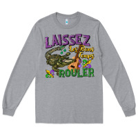 Heather Grey laissez les bons temps rouler Long Sleeve Tee - CowGirlArtShop