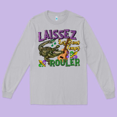Laissez Les Bons Temps Rouler Long Sleeve Tee Designed By Cowgirlartshop