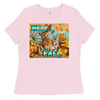 Bubblegum Pink Hello Fall Ladies Tee - LillyAllenDesigns