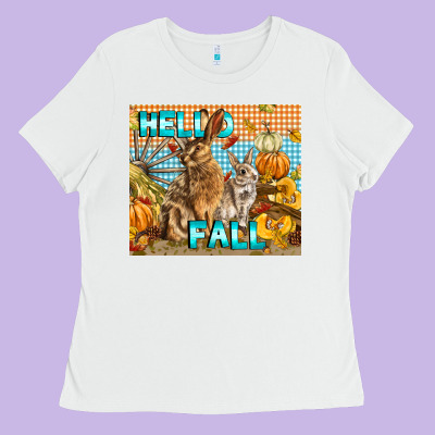 Hello Fall Ladies Tee Designed By Lillyallendesigns