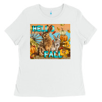 White Hello Fall Ladies Tee - LillyAllenDesigns